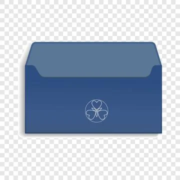 Back side of envelope icon, realistic style Stock Illustration