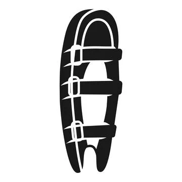 Back side foot protection icon, simple style Illustrazione stock