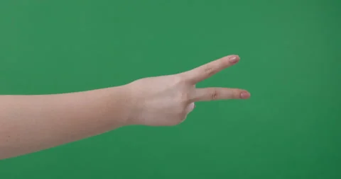 Back side of hand gestures, counting from one to five Stock Footage 149678063