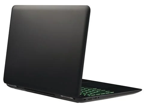 The back side of the laptop, isolated on white background. Foto stock