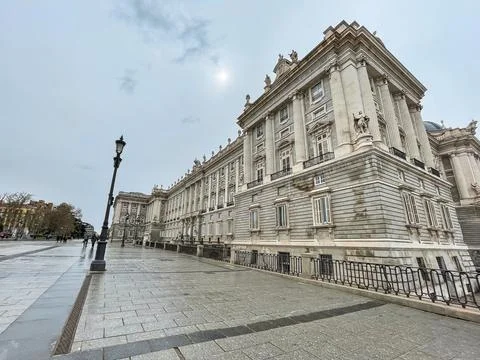 Back Side of Madrid Palace Stock Photos
