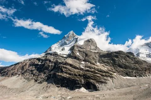Back side of matterhorn Stockfoto's