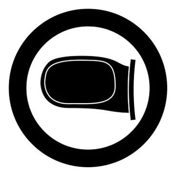 Back side mirror icon black color vector illustration simple image Illustrazione stock