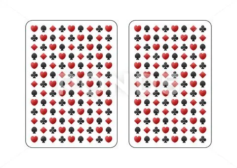 The back side of the playing card. Stock Illustration