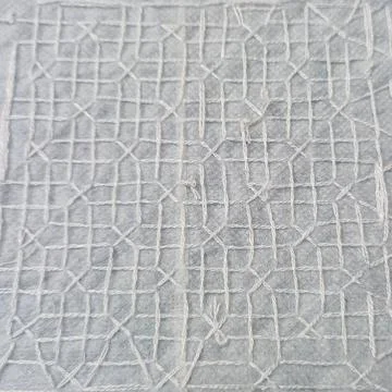 Back side of sashiko embroidery pattern Stock Photos