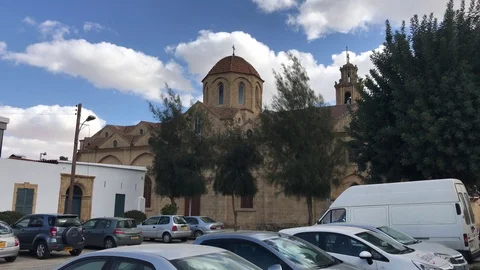 Back side Shot of Saint Barbara Church in Kaimakli Stock-Footage 90954962