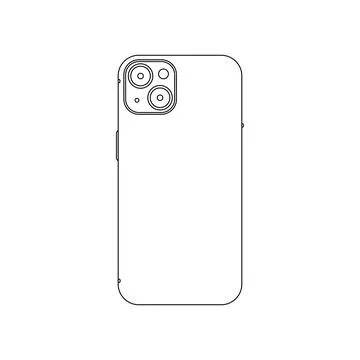 Back Side of Smartphone Outline Icon Illustration on White Background Illustrazione stock