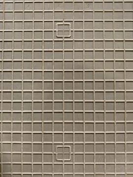 Back Side Texture of Ceramic Floor Tile with Square Grid Pattern 库存照片