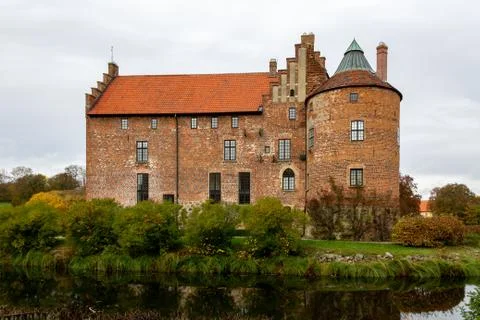 The back side of Torup Castle Stock Photos
