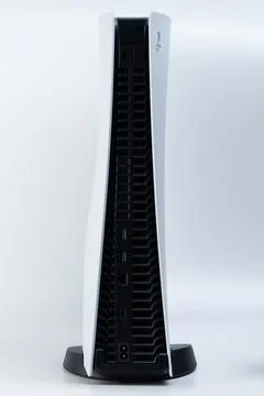 Back side ventilation of sony playstation 5 Stock Photos