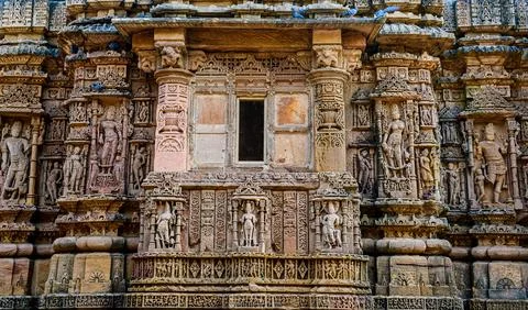 Back side view of Modhera suntemple Foto stock