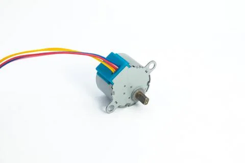 Back side view of a step motor module. This module is used for electronics ho Stock Photos