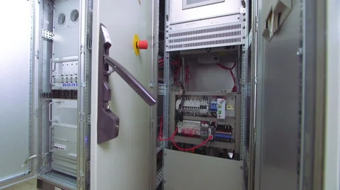 Back side of working data servers Stock Footage 62470574