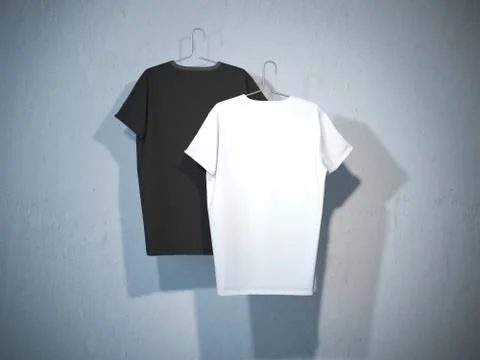 Back sides of two blank t-shirts Stock Illustration