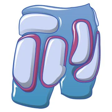 Back ski protect icon, cartoon style Stock Illustration