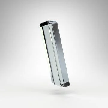 Back slash symbol on white background. Camera lens transparent glass 3D sign Stock Illustration