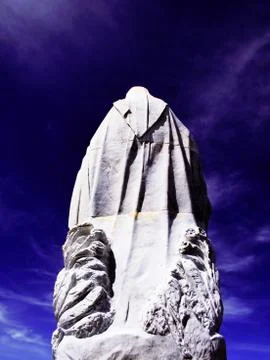 Back of the snow virgin Stock Photos