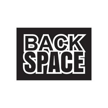 Back space design text Stock Illustration