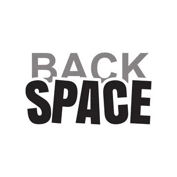 Back space design text Stock Illustration