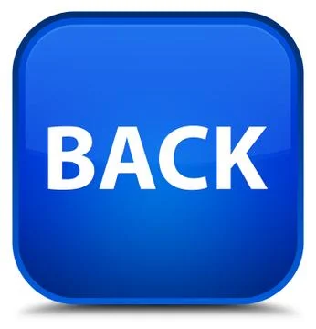 Back special blue square button Stock Illustration