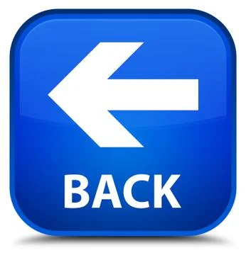 Back special blue square button Stock Illustration