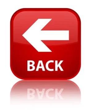 Back special red square button Stock Illustration