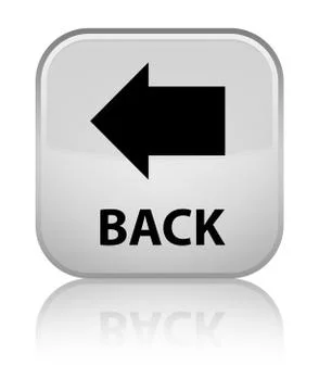 Back special white square button Illustrazione stock