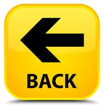 Back special yellow square button Stock Illustration