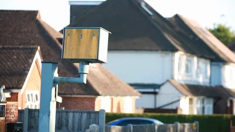 Back of a speed camera in England Stock Footage 95708155
