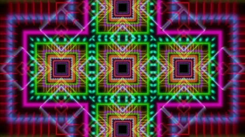 Back Stage Light Tunnel. Vj lights. Full HD Loop Stock Footage 69786036