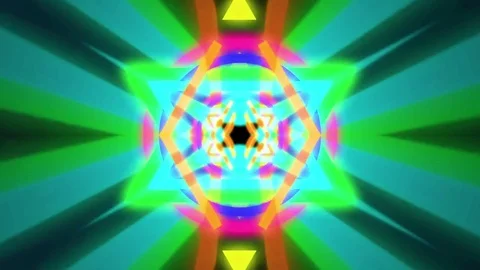 Back Stage Light Tunnel. Vj lights. Full HD Stock Footage 69844708