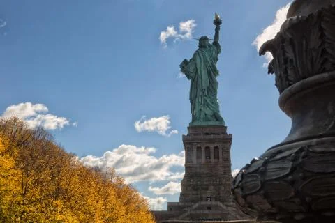 Back of the Statue of Liberty Stock Photos