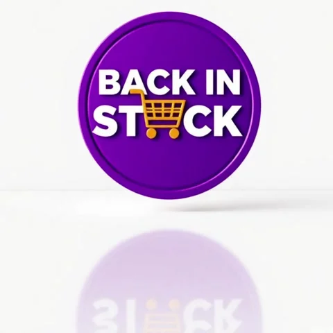 Back in stock icon for e-commerce restock notifications Video stock 343737024