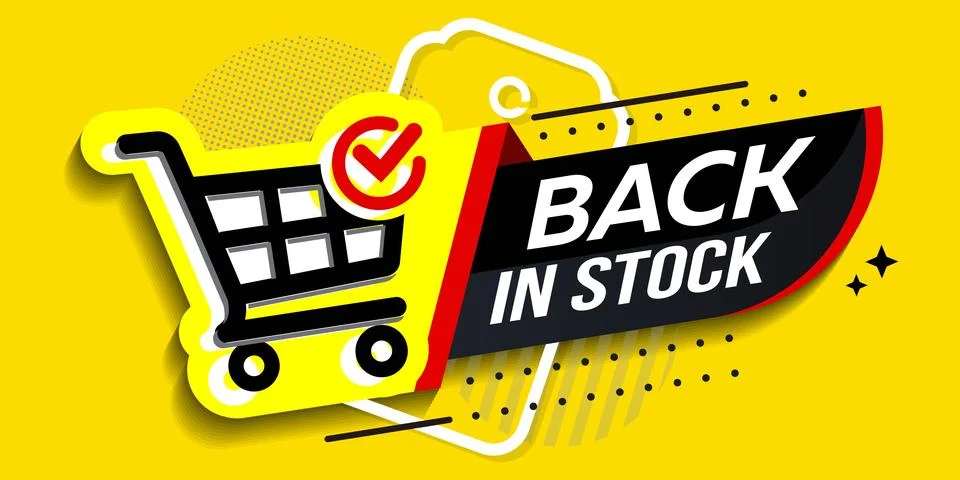 Back in stock Stock Illustration