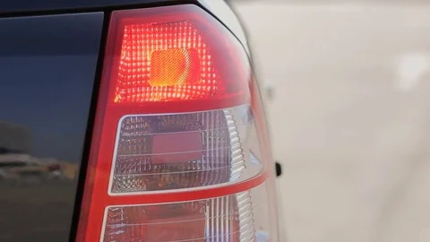 Back stops lights on cars Video stock 73998652