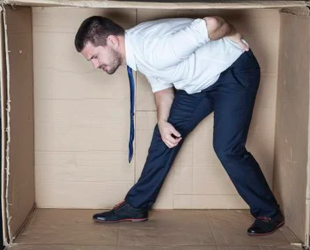 Back strain Stock Photos