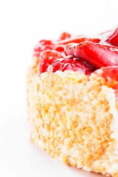 Back of a strawberry cake Stock Photos