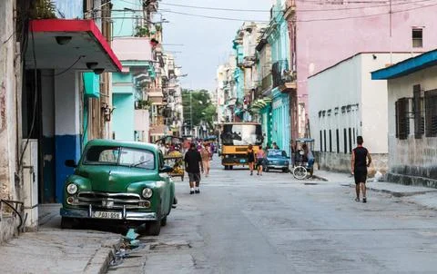 Back streets of Centro Havana Stock Photos