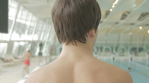 Back Stretch In Swimming Bath (Cinestyle) Stockbeeldmateriaal 36955991
