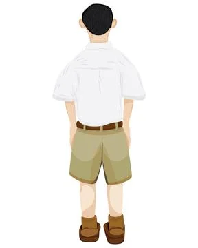 Back of student boy vector design. Stock Illustration