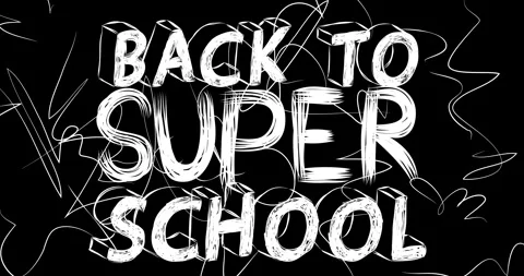 Back to super school word on old destroyed film strip Stock Footage 251841517