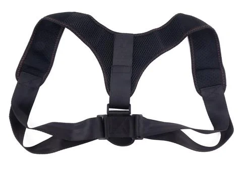 Back support belt for improving back posture. Back posture corrector isolated on Stock-Fotos