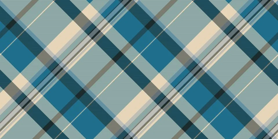Back texture pattern vector, party plaid seamless background. Sea fabric te.. Stockillustratie