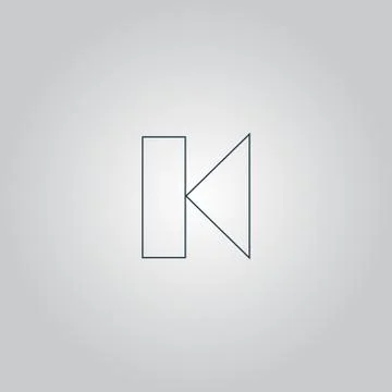 Back Track arrow Media player control button Stock Illustration