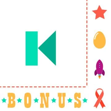 Back Track button computer symbol Stock Illustration