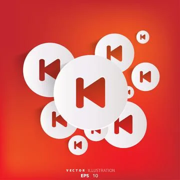 Back track web icon Stock Illustration