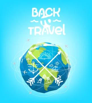 Back to travel vector concept with the Earth Stock-Illustration