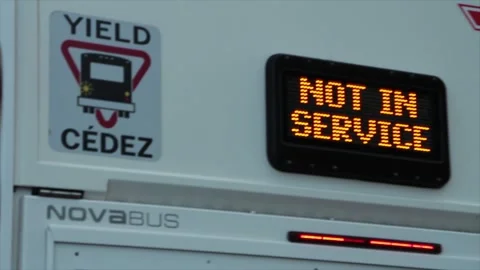 Back of ttc toronto transit commission bus that says not in service Stock Footage 246132350