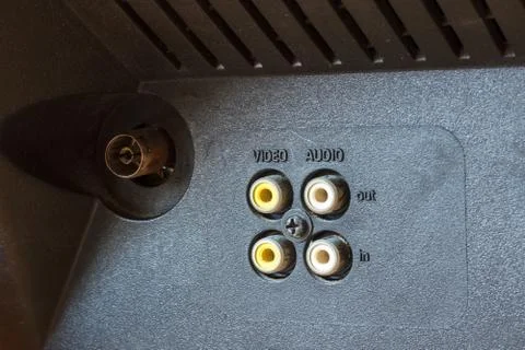 Back of the TV. Stock Photos