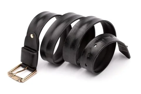 Back twisted belt isolated on white Stock Photos